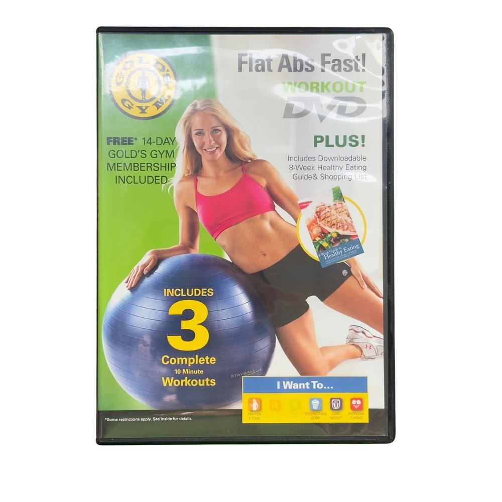 Gold's‎ Gym Flat Abs Fast! Plus Workout Fitness DVD (2010)